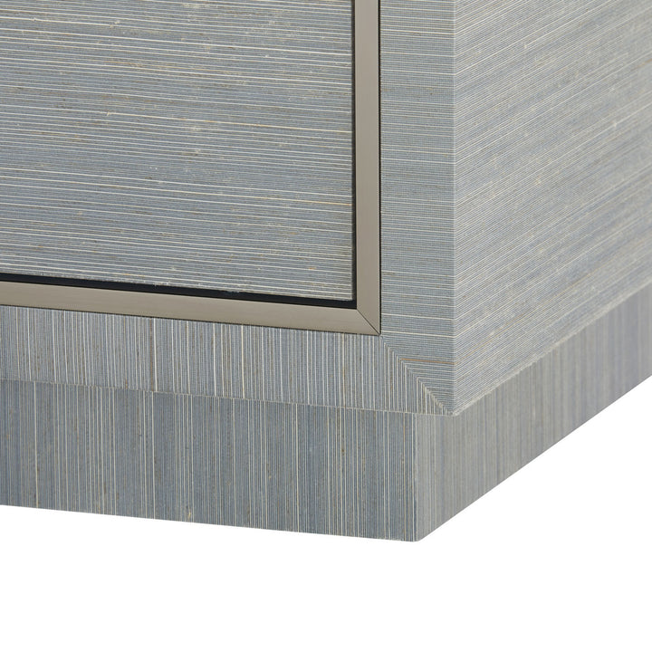 Parker 2-Drawer Side Table Slate Blue Shimmer