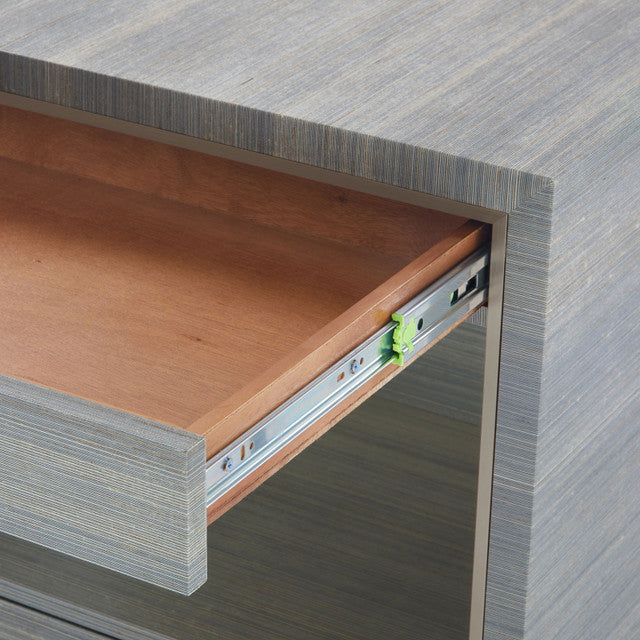 Parker 2-Drawer Side Table Slate Blue Shimmer