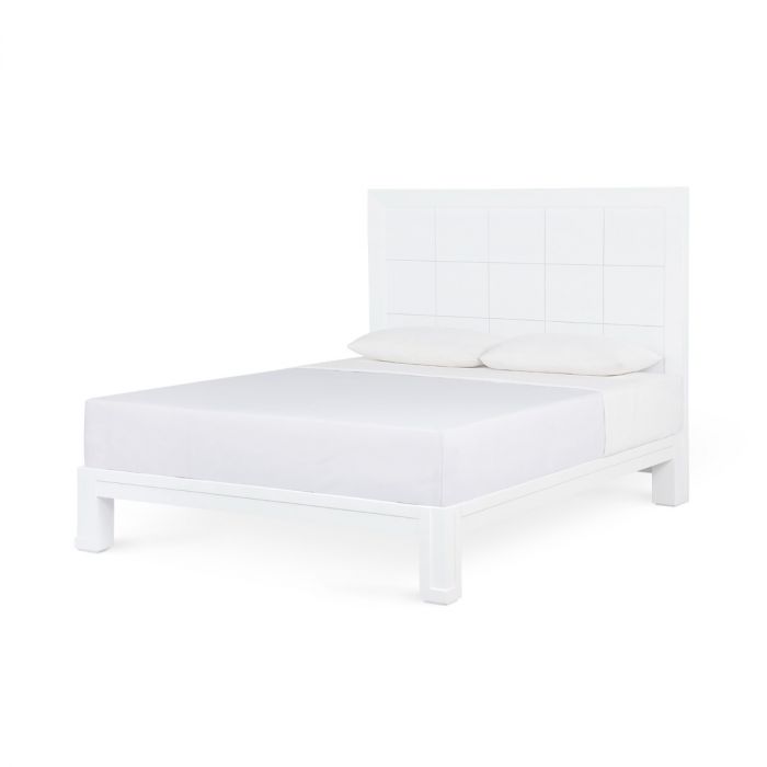 Patricia King Headboard With Ryder Bed Frame - Vanilla