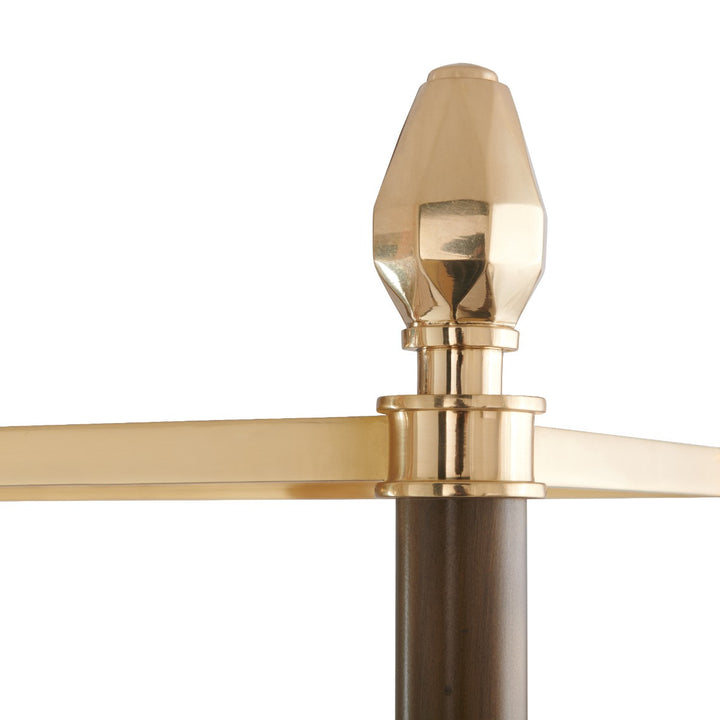 Pierce Etagere Bronze and Polished Nickel