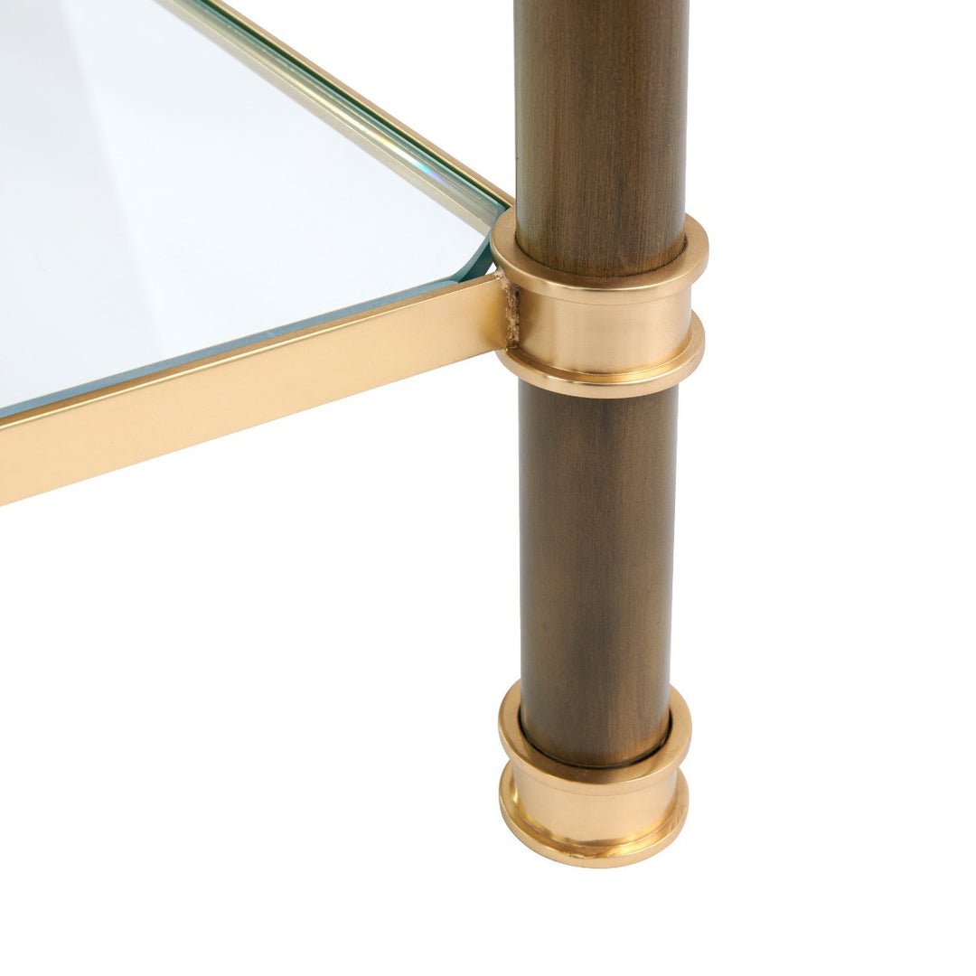 Pierce Etagere Bronze and Polished Nickel