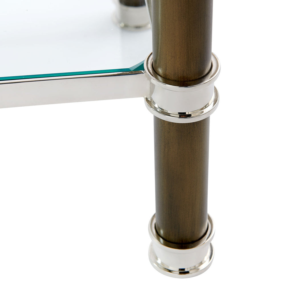 Pierce Etagere Bronze and Polished Nickel