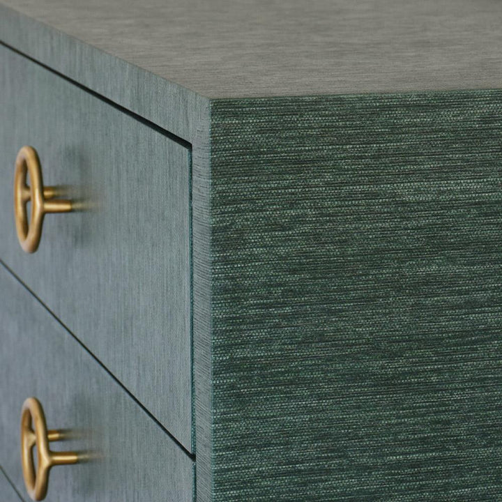 Getty Chest - Green Grasscloth