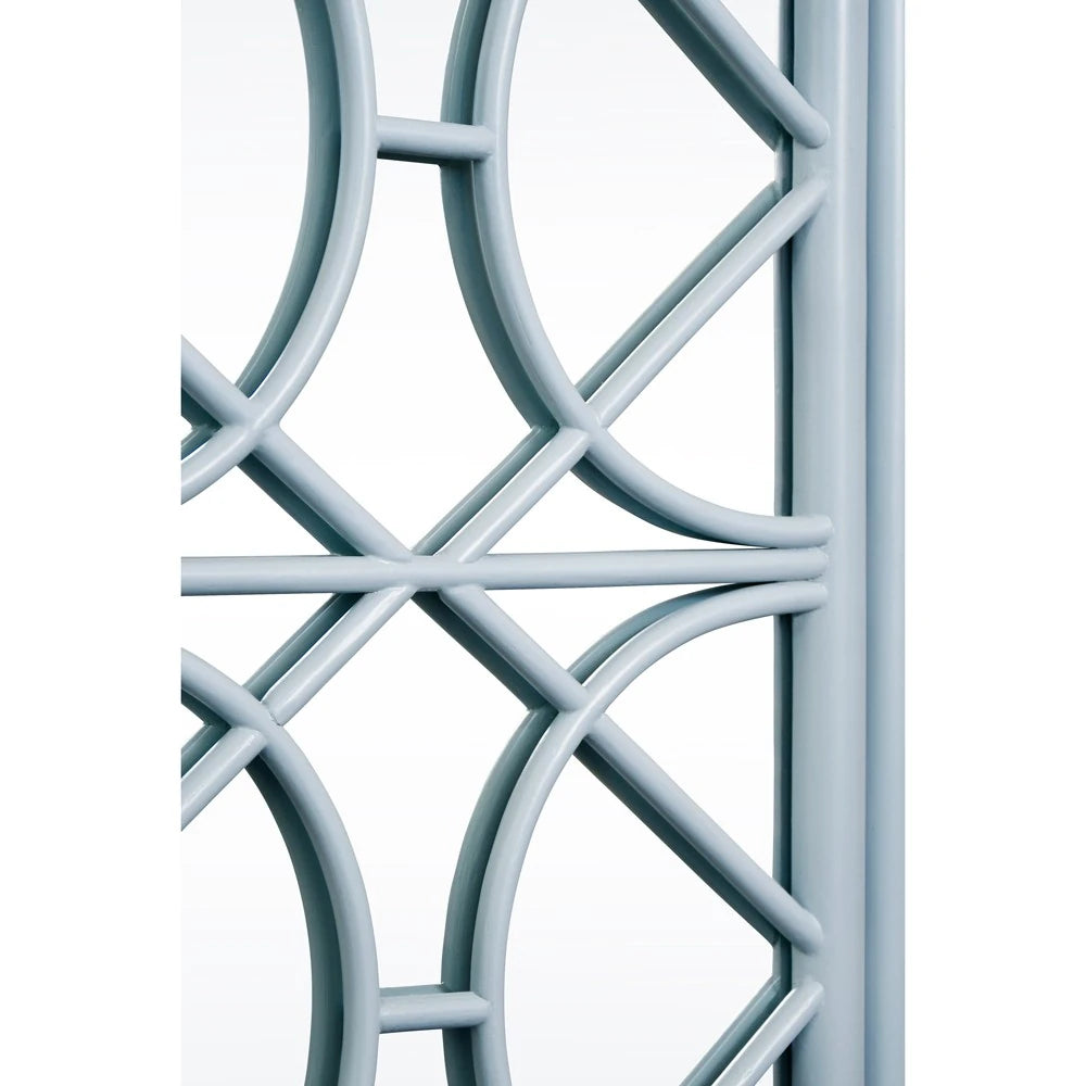 Aria Cabinet - Light Blue Rattan