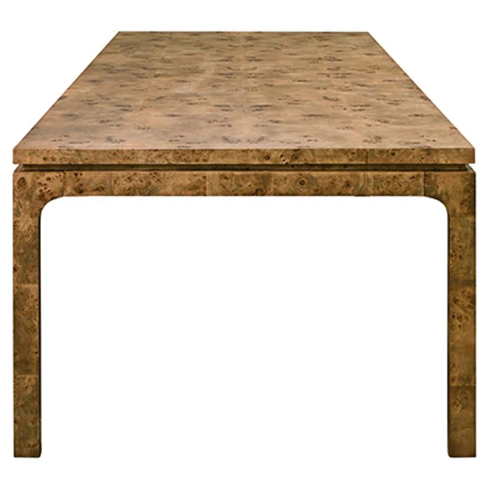 Adams Dining Table - Dark Burl Wood