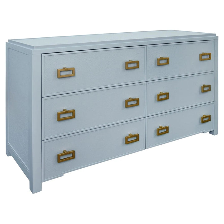 Atticus Chest - Light Blue Grasscloth