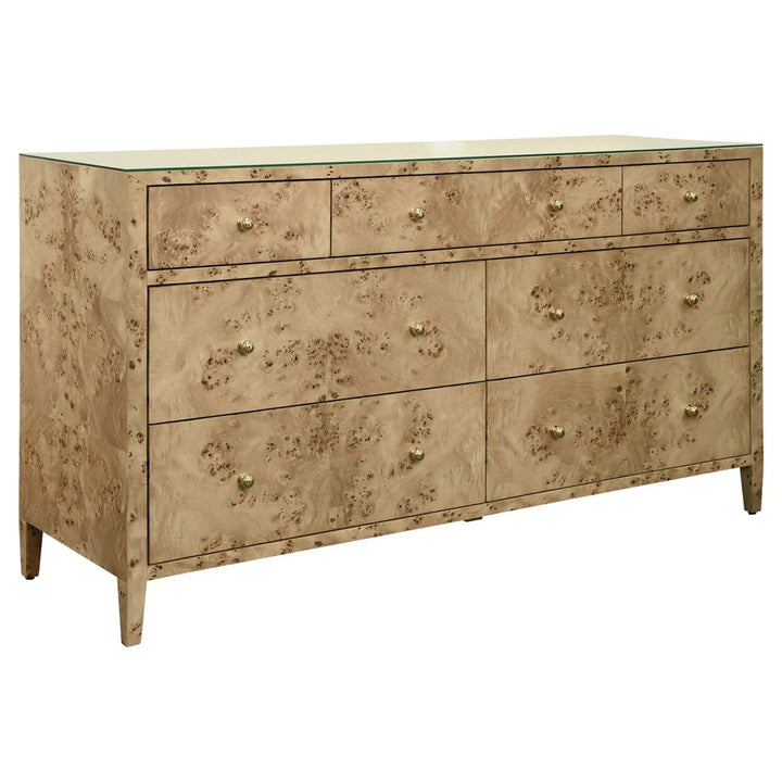 Carnegie Chest - Burl Wood