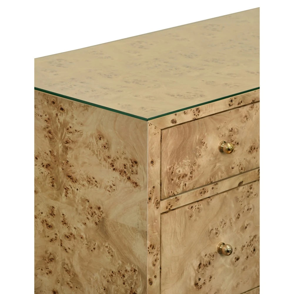 Carnegie Chest - Burl Wood
