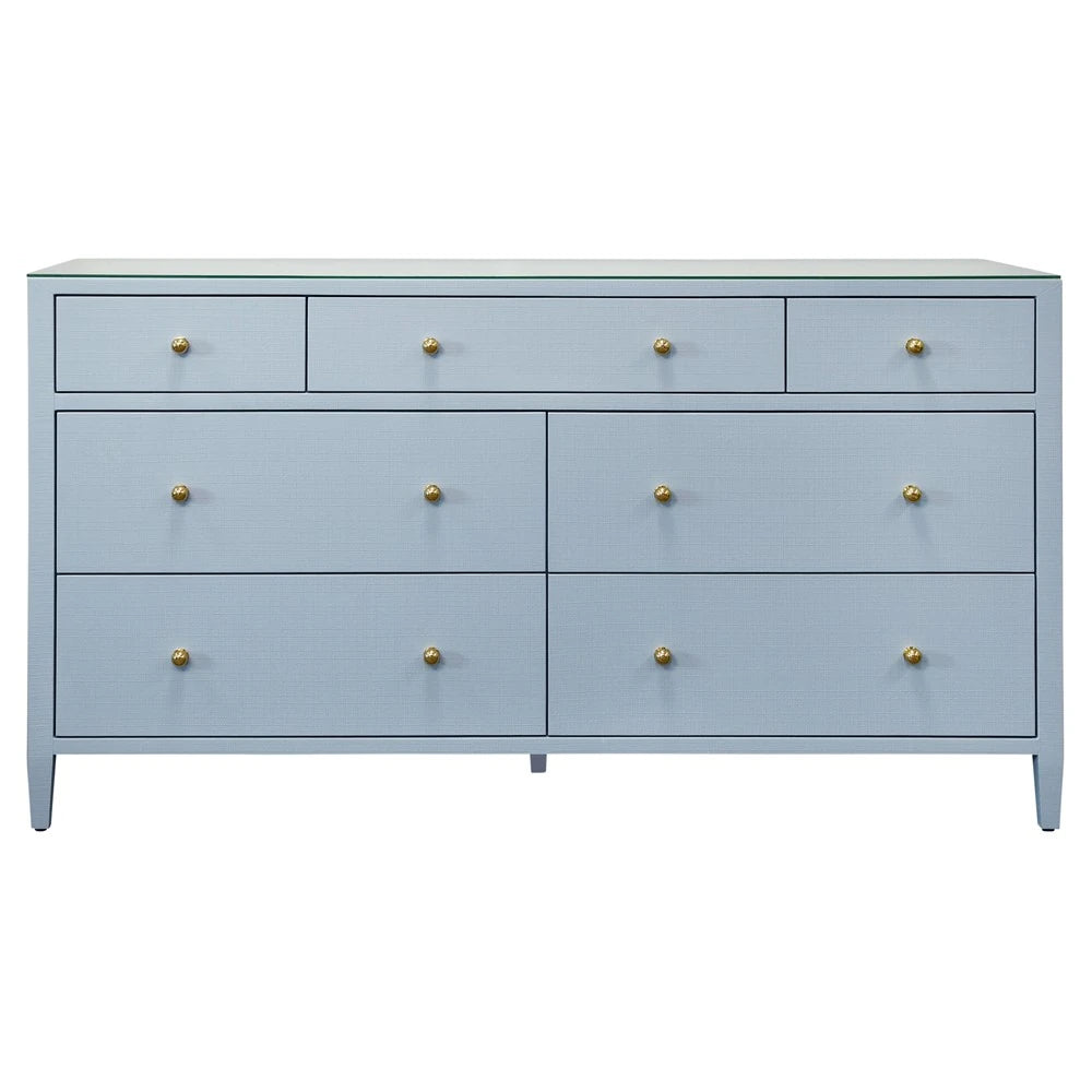 Carnegie Chest - Light Blue Textured Linen