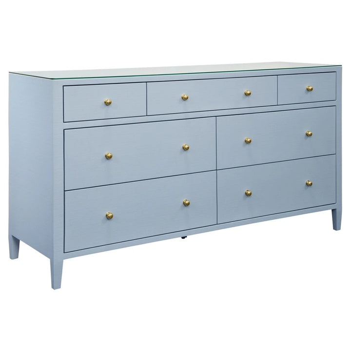 Carnegie Chest - Light Blue Textured Linen