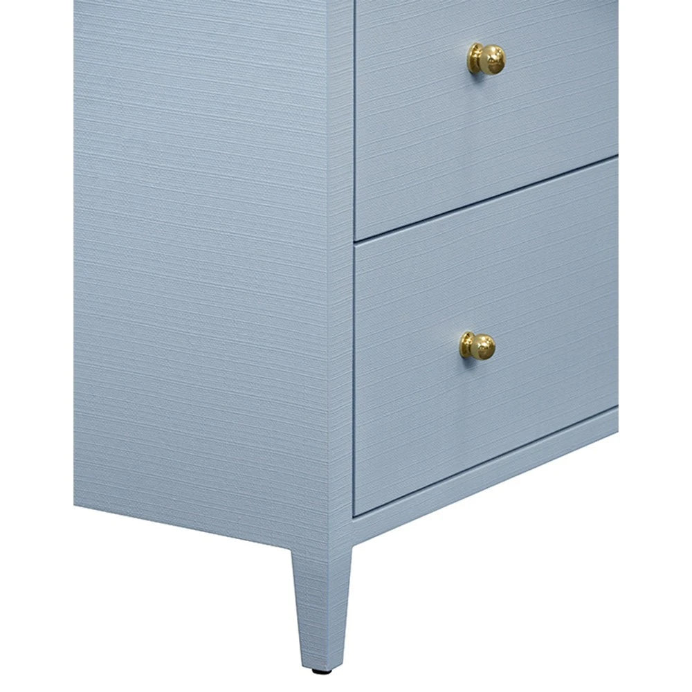 Carnegie Chest - Light Blue Textured Linen
