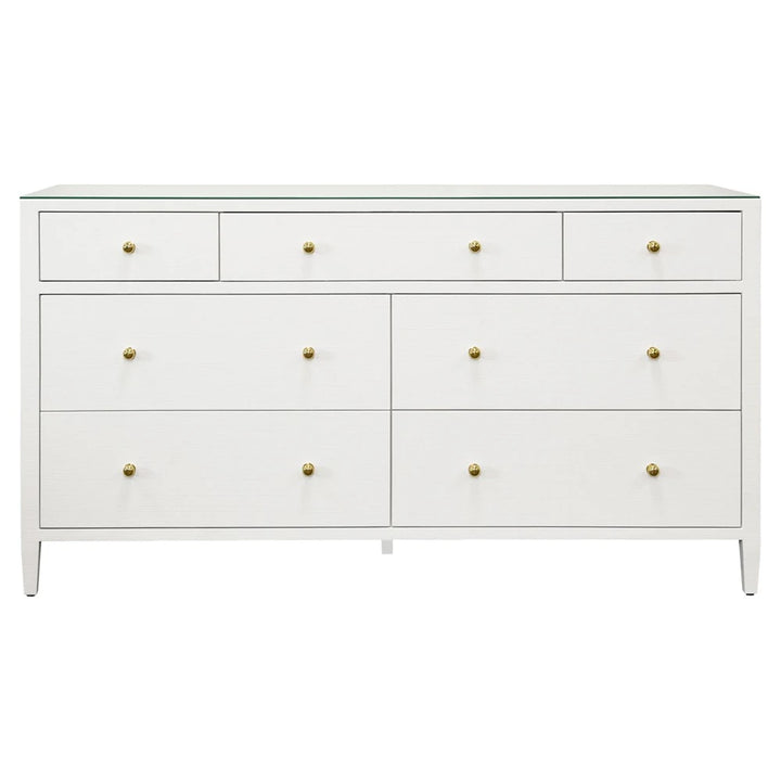 Carnegie Chest - White Textured Linen