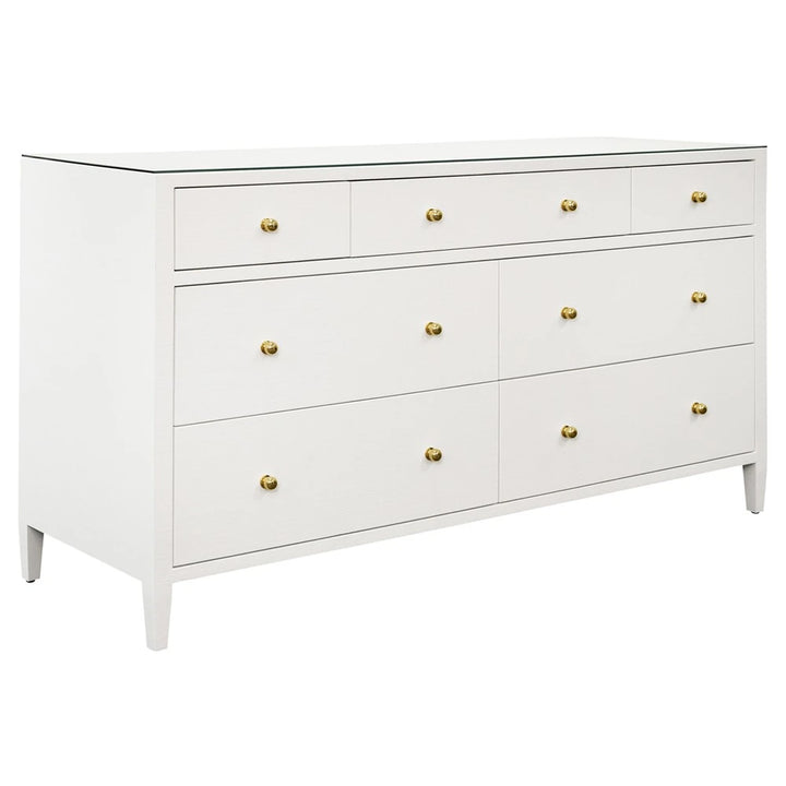 Carnegie Chest - White Textured Linen