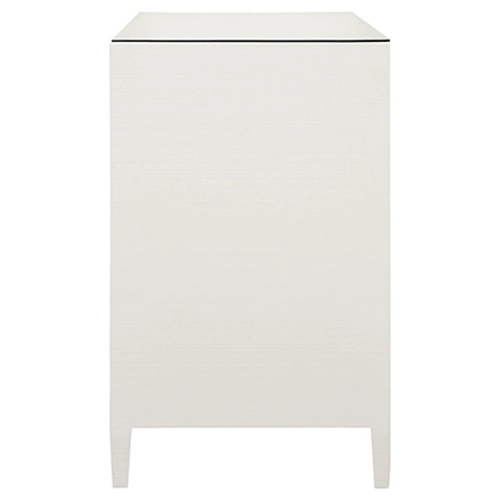 Carnegie Chest - White Textured Linen