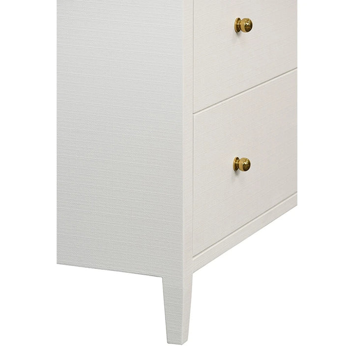 Carnegie Chest - White Textured Linen