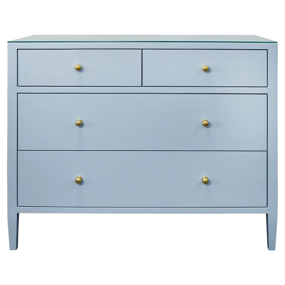 Michelle Chest - Light Blue Textured Linen