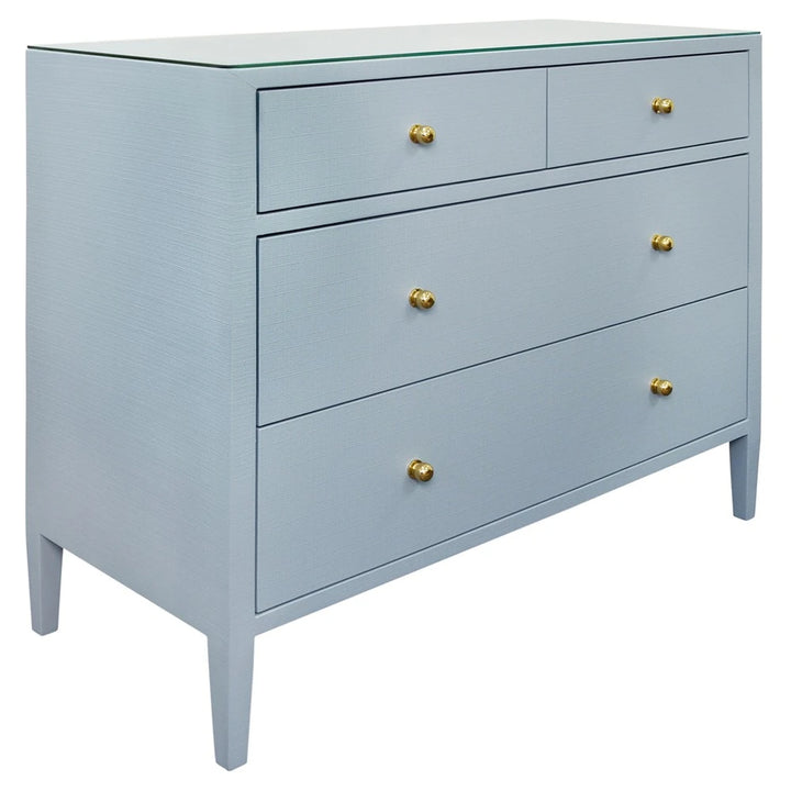 Michelle Chest - Light Blue Textured Linen