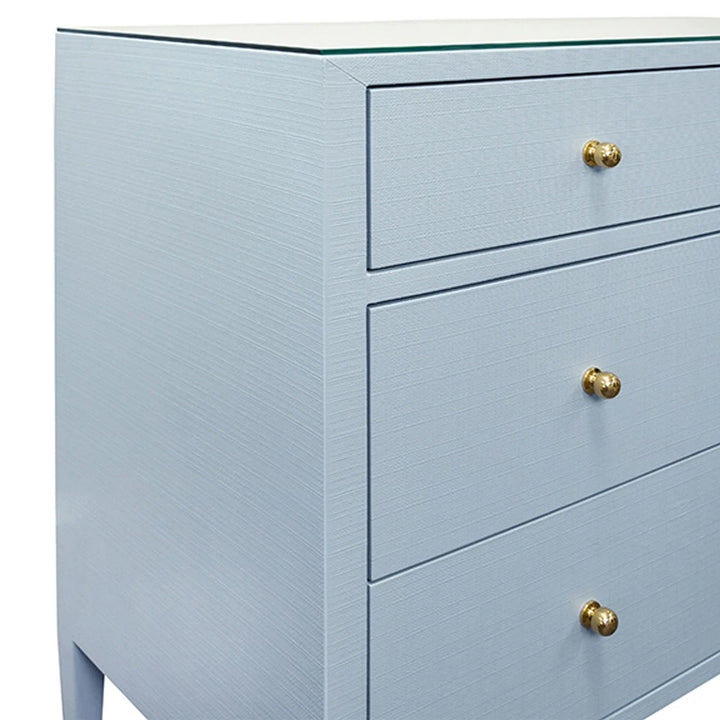 Michelle Chest - Light Blue Textured Linen