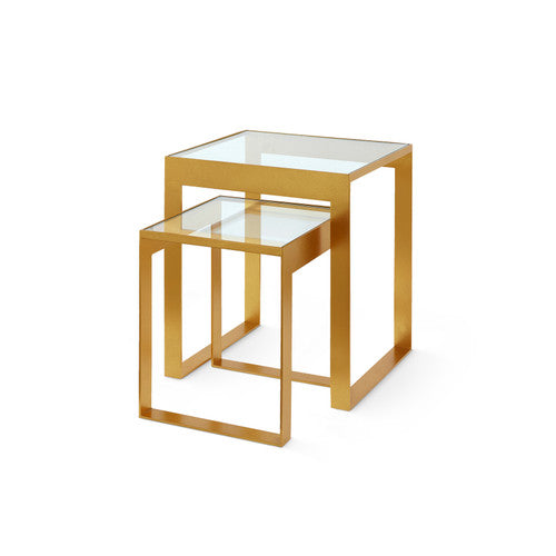 Rialto Nesting Tables Set of 2 Gold Leaf
