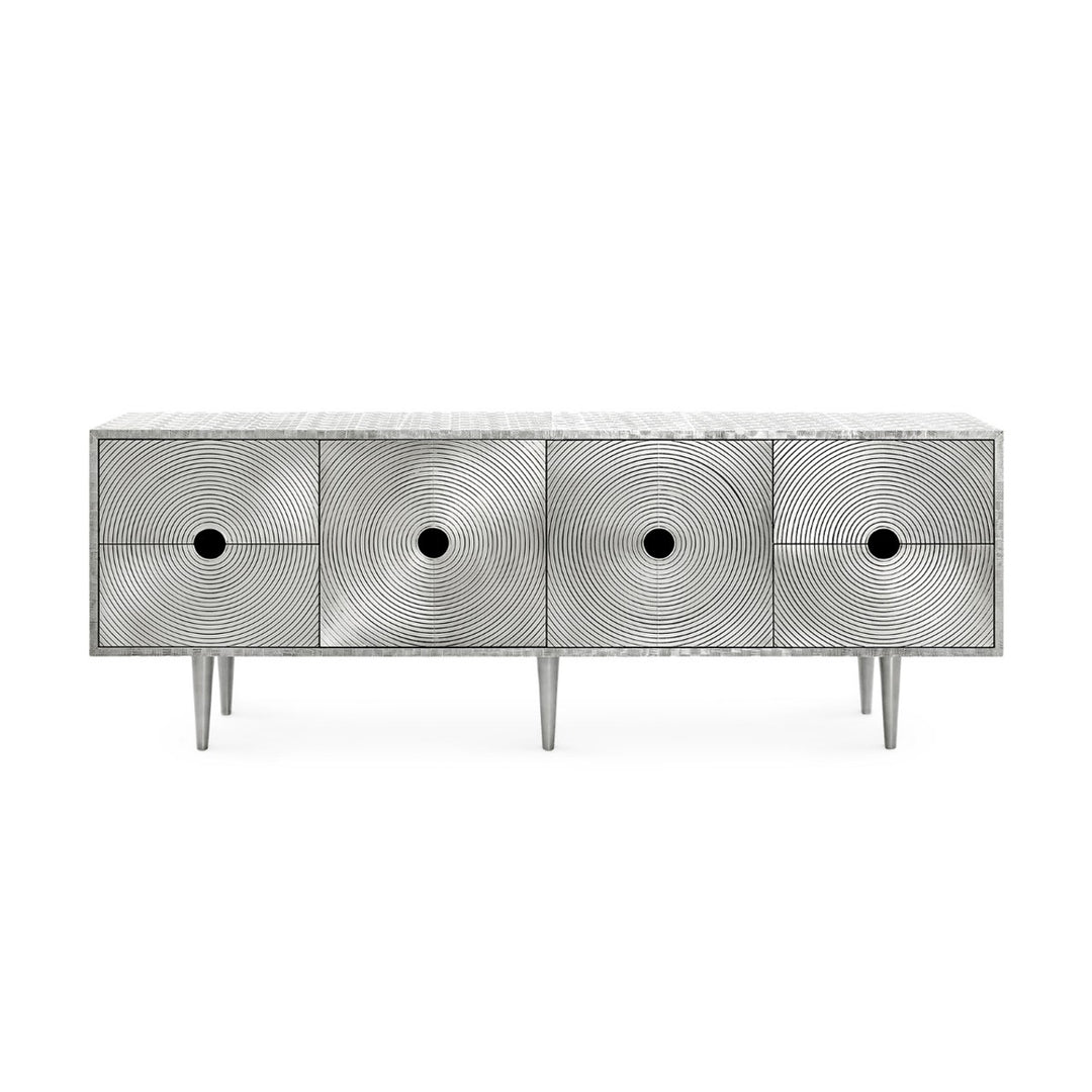 Randers 4-Drawer &amp; 2-Door Cabinet - Nickel