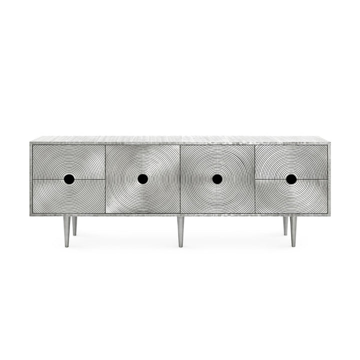 Randers 4-Drawer &amp; 2-Door Cabinet - Nickel