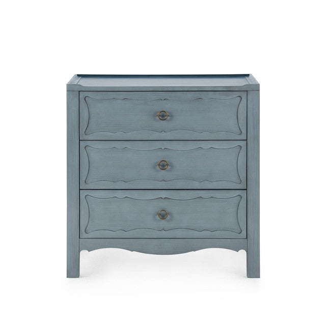 Sara 3-Drawer Side Table Foggy Horizon