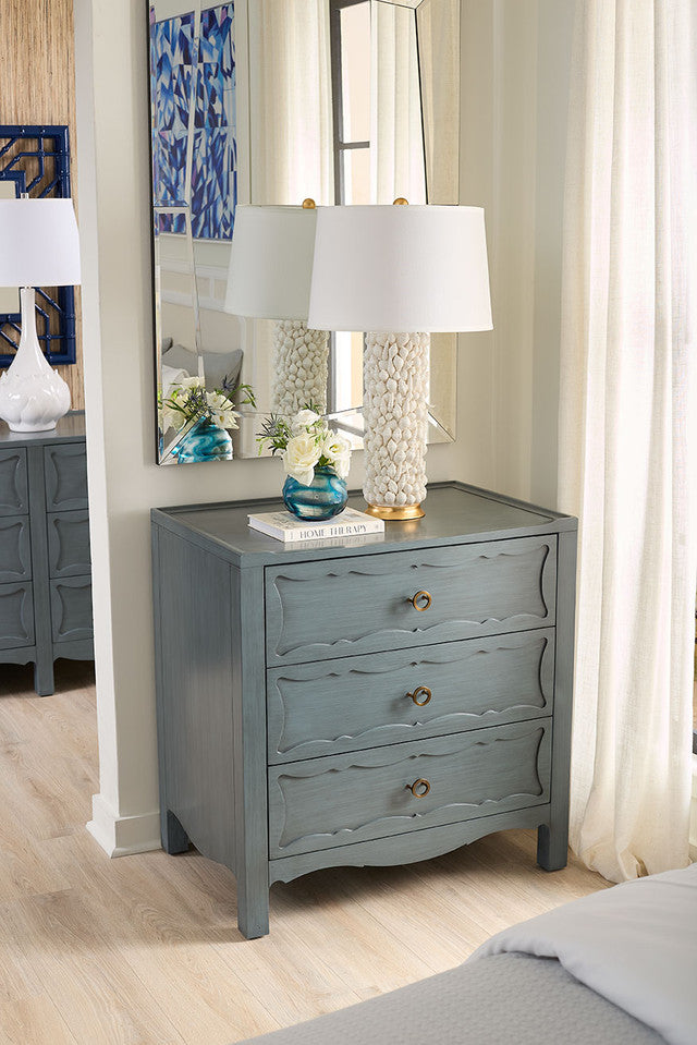 Sara 3-Drawer Side Table Foggy Horizon
