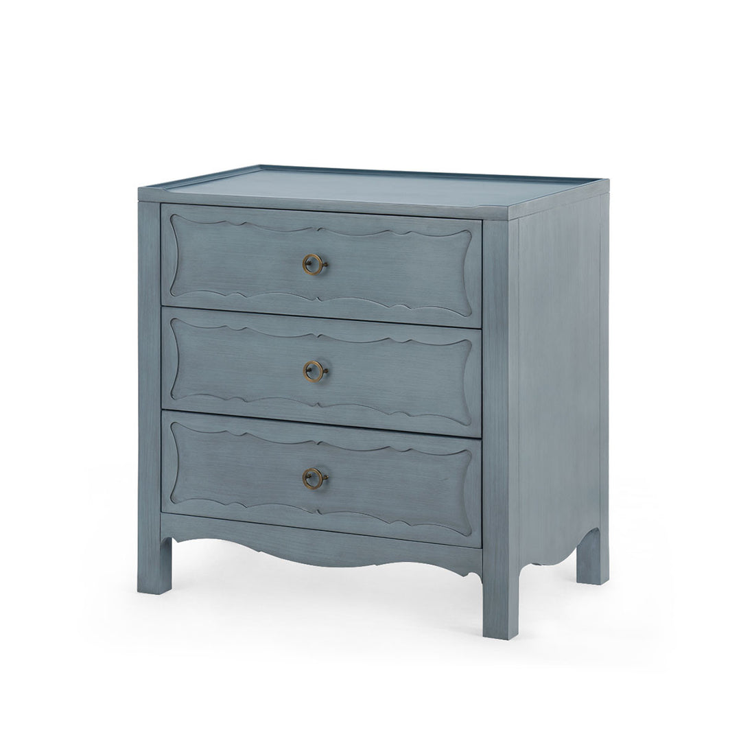 Sara 3-Drawer Side Table Foggy Horizon