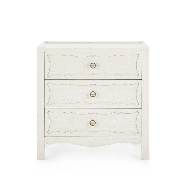 Sara 3-Drawer Side Table Sailcloth Sheen