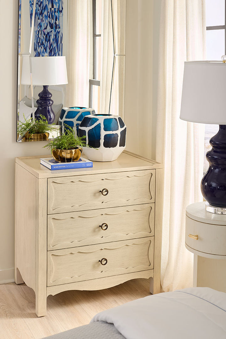 Sara 3-Drawer Side Table Sailcloth Sheen
