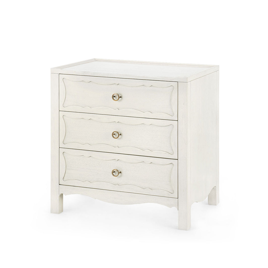 Sara 3-Drawer Side Table Sailcloth Sheen