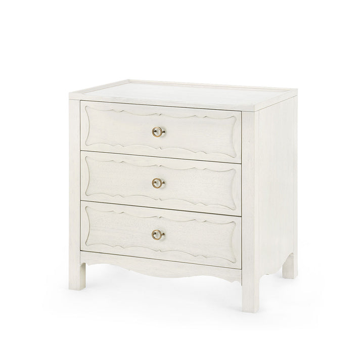 Sara 3-Drawer Side Table Sailcloth Sheen