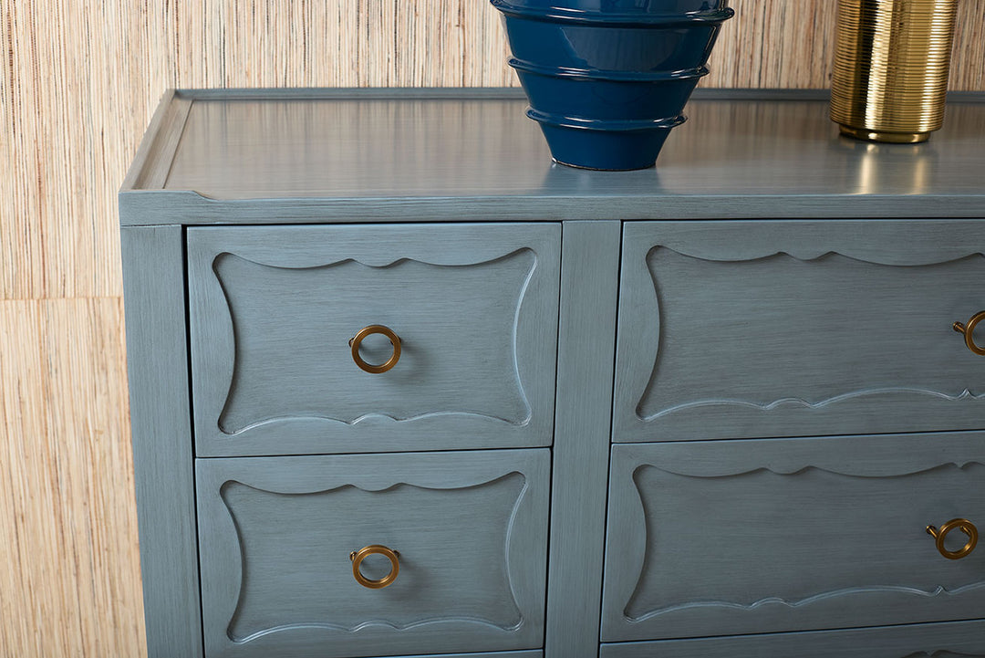 Sara Extra Large 9-Drawer Cabinet Foggy Horizon