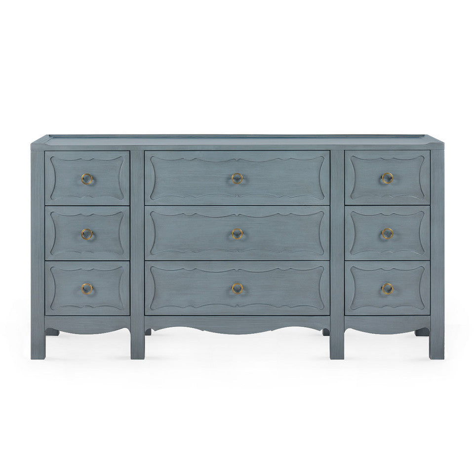 Sara Extra Large 9-Drawer Cabinet Foggy Horizon