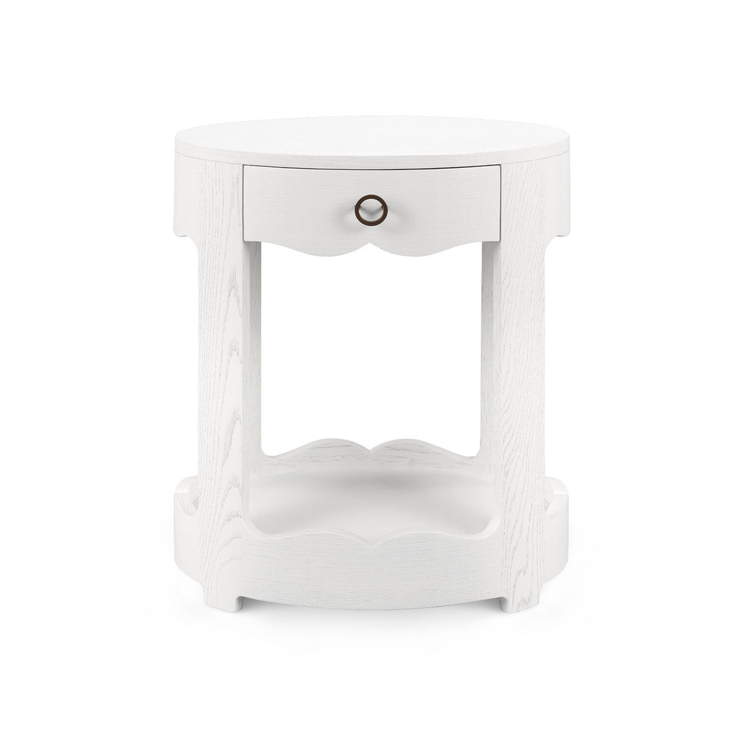 Scarlett 1-Drawer Side Table Glazed Whisper White