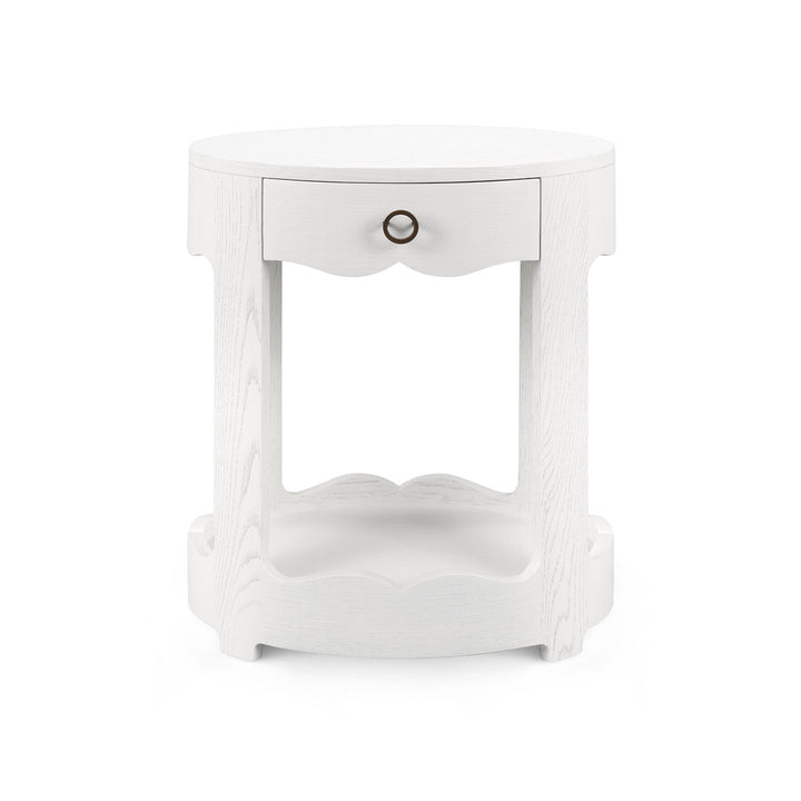 Scarlett 1-Drawer Side Table Glazed Whisper White