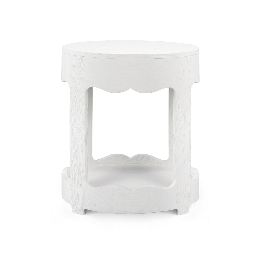 Scarlett 1-Drawer Side Table Glazed Whisper White