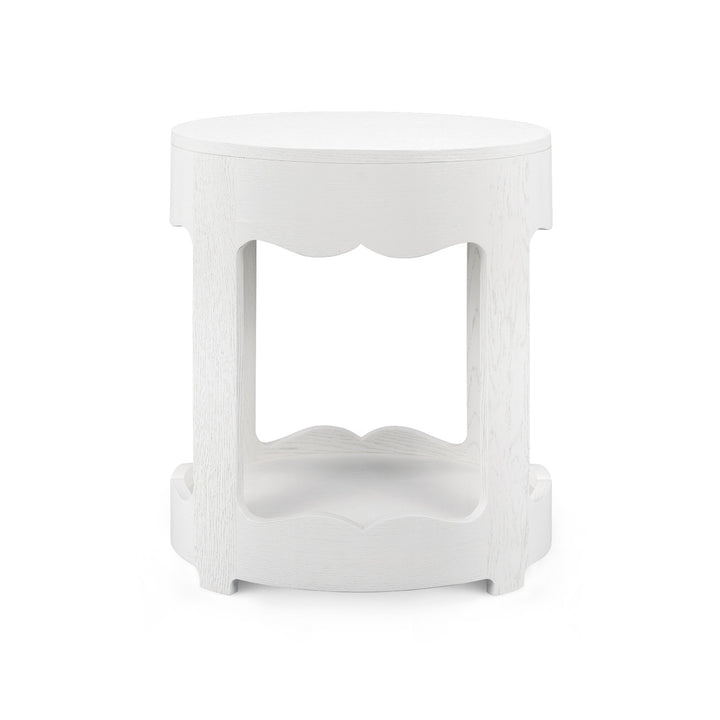 Scarlett 1-Drawer Side Table Glazed Whisper White
