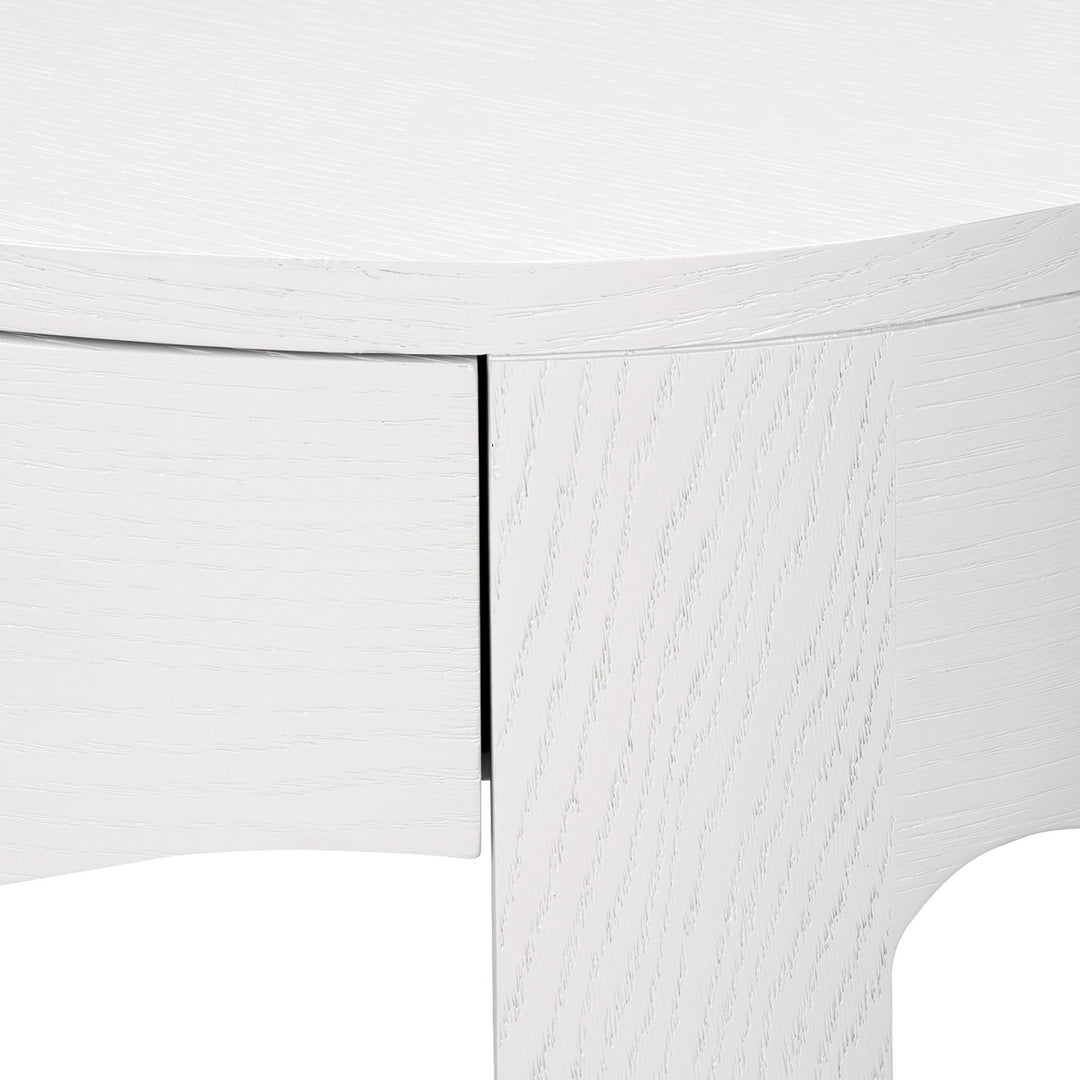 Scarlett 1-Drawer Side Table Glazed Whisper White
