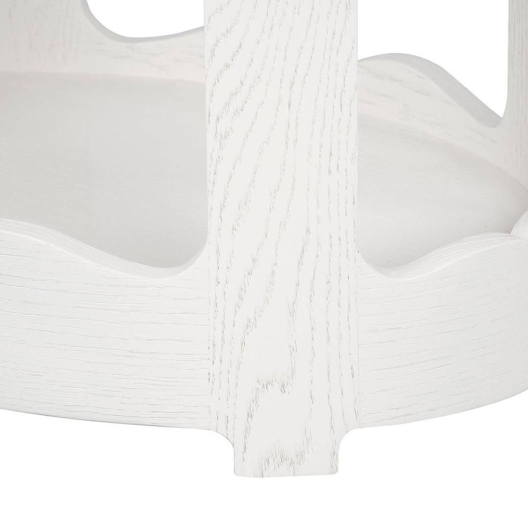 Scarlett 1-Drawer Side Table Glazed Whisper White