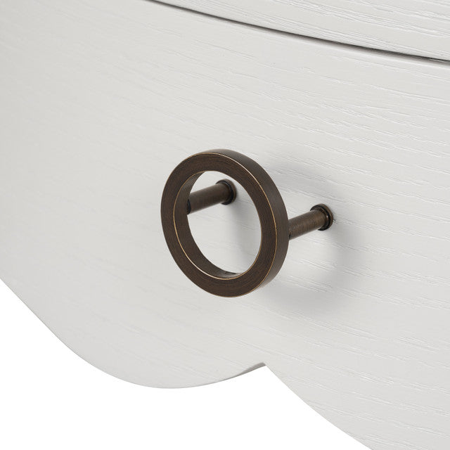 Scarlett 1-Drawer Side Table Glazed Whisper White