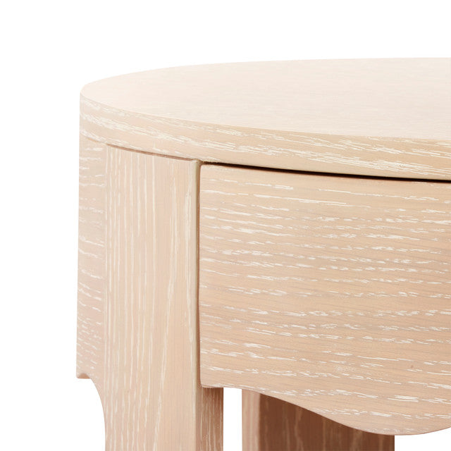 Scarlett 1-Drawer Side Table Sand