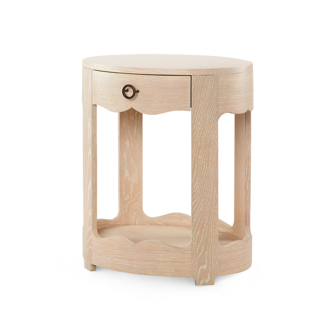 Scarlett 1-Drawer Side Table Sand