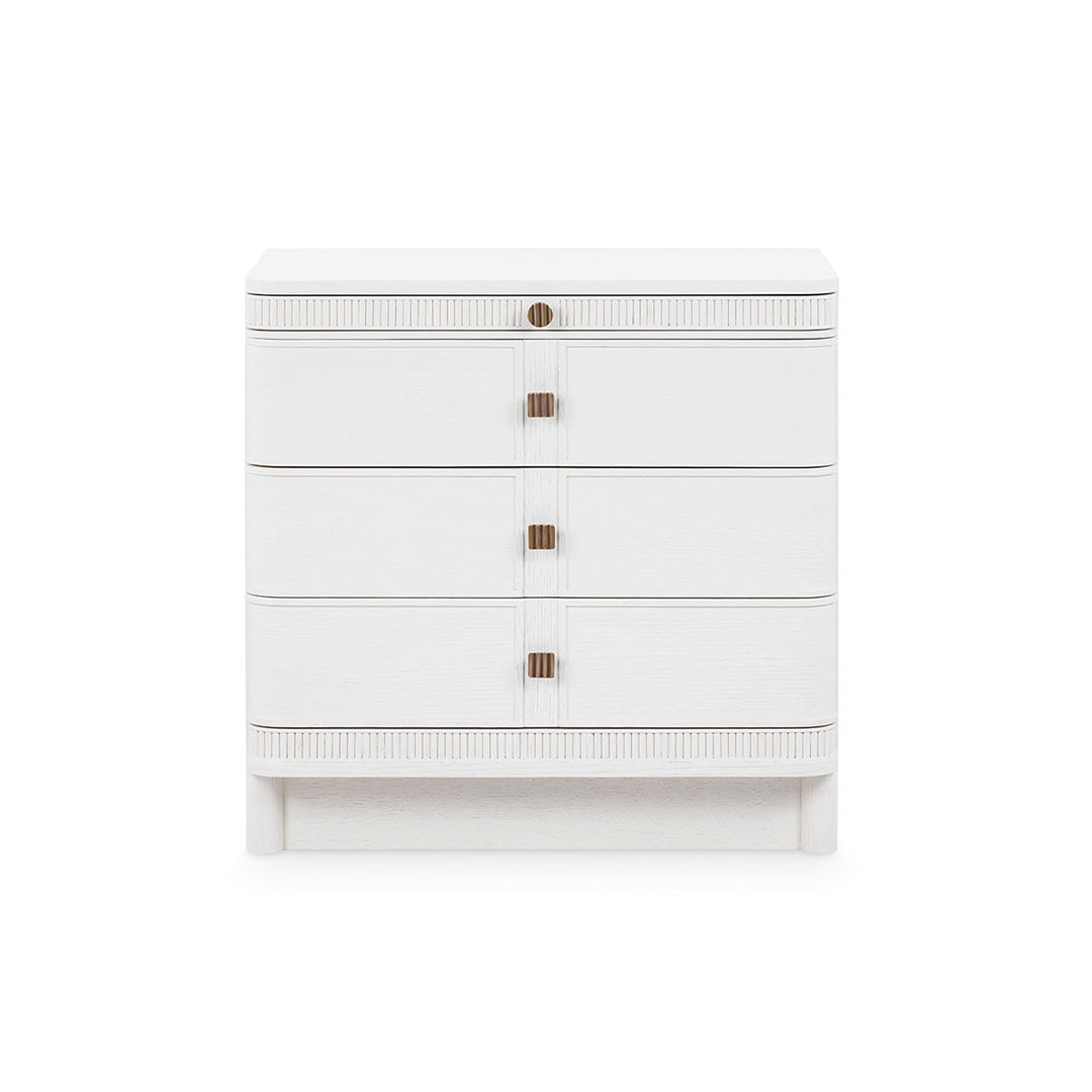 Sienna 3-Drawer Side Table Glazed Whisper White