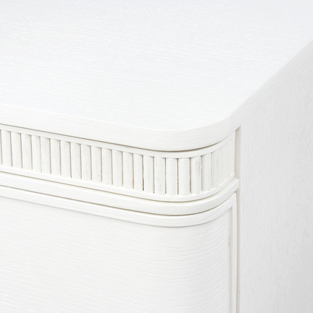 Sienna 3-Drawer Side Table Glazed Whisper White