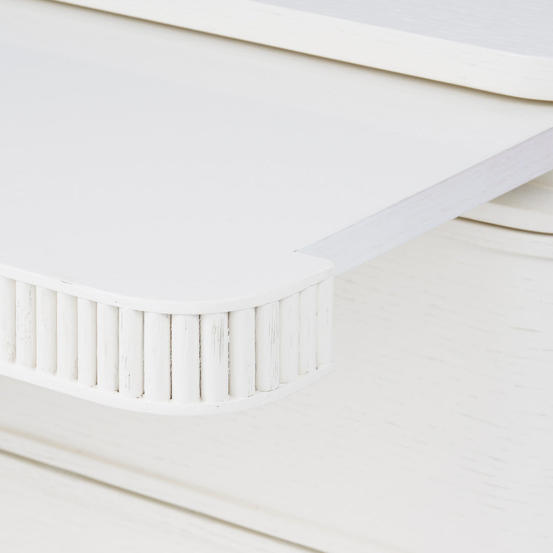 Sienna 3-Drawer Side Table Glazed Whisper White