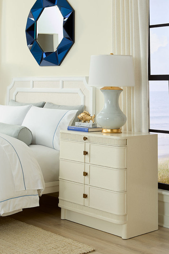 Sienna 3-Drawer Side Table Glazed Whisper White