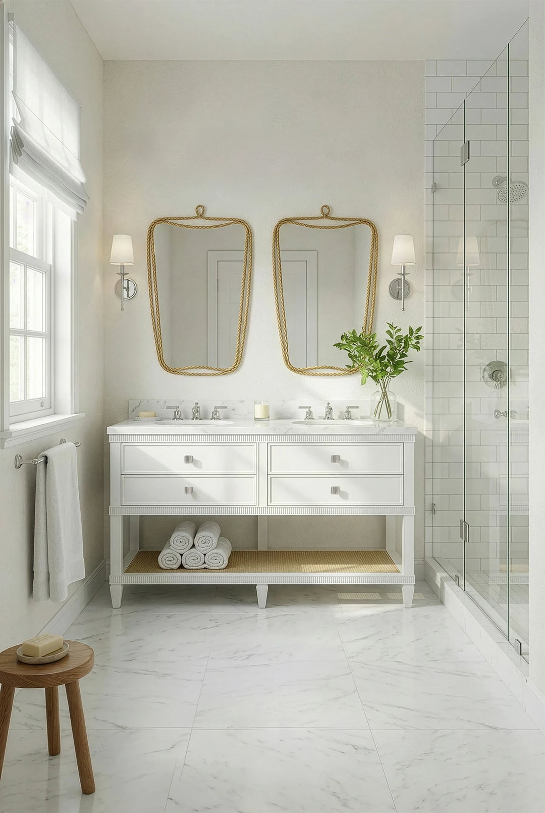 Sienna Marble Top Bath Vanity - Vanilla