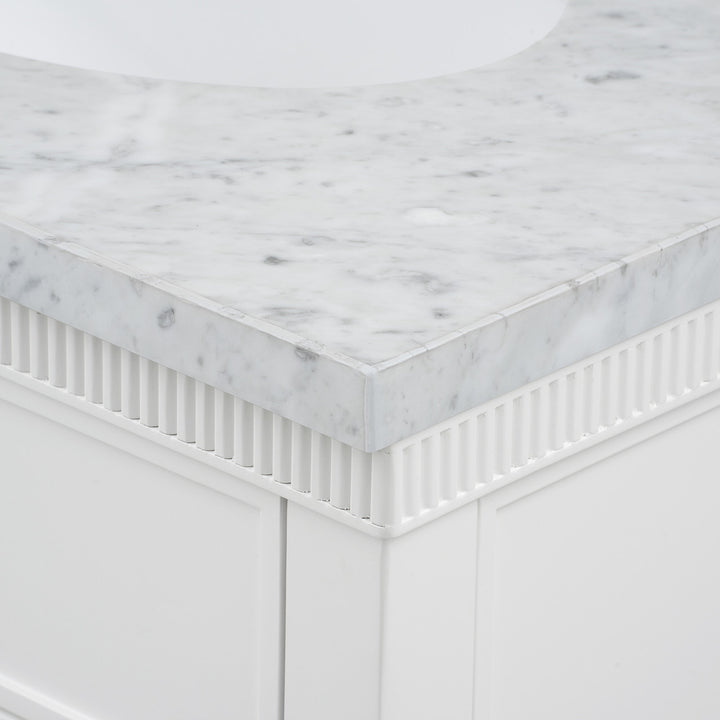 Sienna Marble Top Bath Vanity - Vanilla