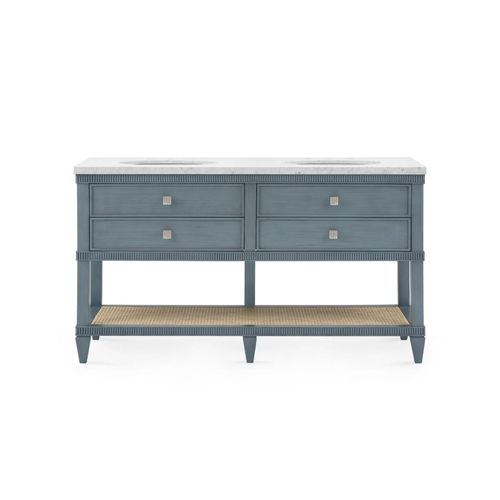Sienna Marble Top Bath Vanity - Foggy Horizon
